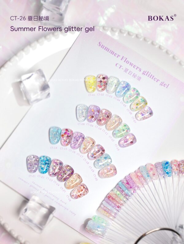BOKAS CT-26 OEM/ODM 26 Colors Summer Flowers Cat Eye GeL Nail Polish