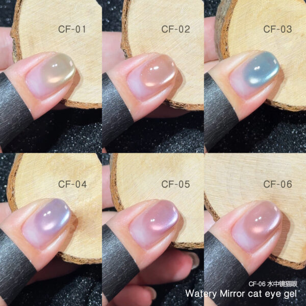 BOKAS CF-06 OEM/ODM 6 Colors Watery Mirror Cat Eye Gel Nail Polish