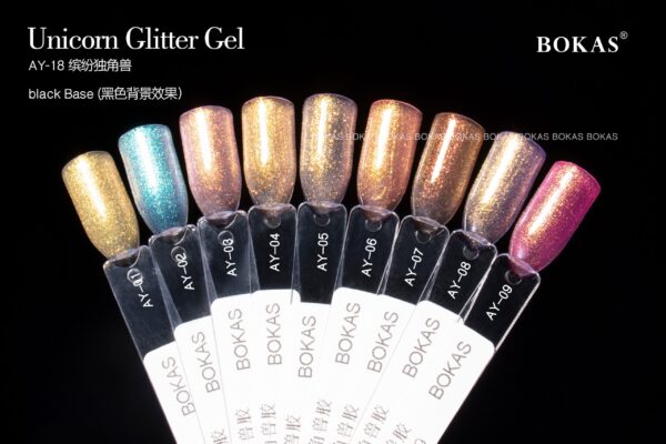 BOKAS AY-18 OEM/ODM 18 Colors Mermaid Glitter Gel Nail Polish