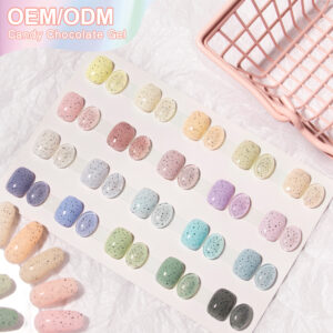 BOKAS AX-20 OEM/ODM 20 Colors Candy Chocolate Glitter Gel Nail Polish