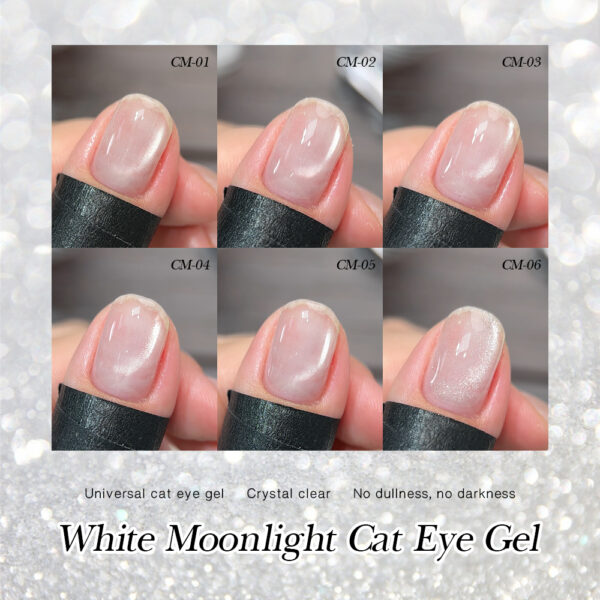 BOKAS CM-12 OEM/ODM 12 Colors White Moonlight Cat Eye Gel Nail Polish