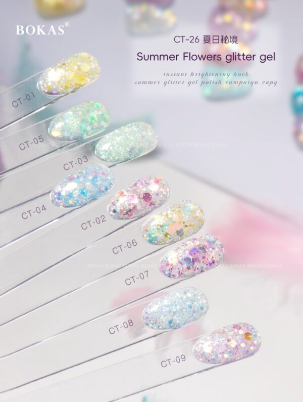 BOKAS CT-26 OEM/ODM 26 Colors Summer Flowers Cat Eye GeL Nail Polish