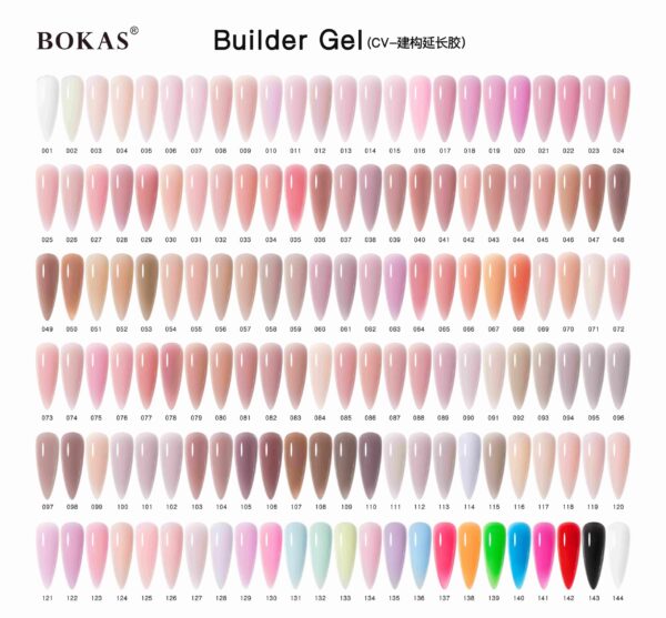 BOKAS CV-144 OEM/ODM 144 Color Painless Construction Builder Gel