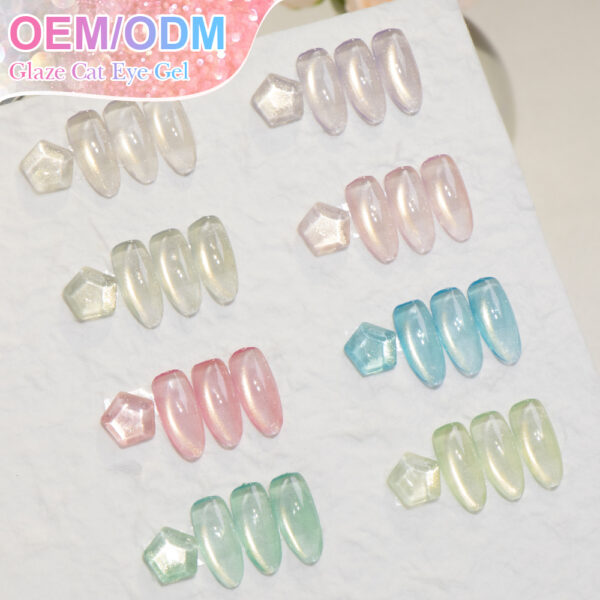 BOKAS CG-48 OEM/ODM 48 Colors Glaze Cat Eye Gel Nail Polish