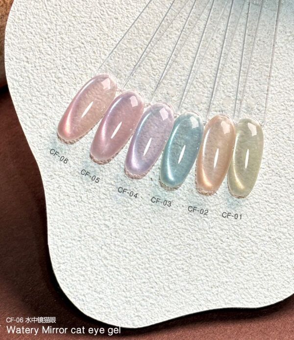 BOKAS CF-06 OEM/ODM 6 Colors Watery Mirror Cat Eye Gel Nail Polish