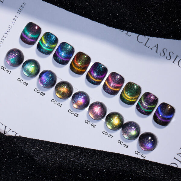 BOKAS CC-09 OEM/ODM 9 Colors Charming Aurora Cat Eye GeL Nail Polish