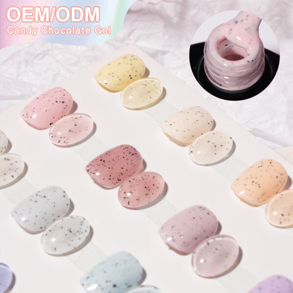 BOKAS AX-20 OEM/ODM 20 Colors Candy Chocolate Glitter Gel Nail Polish