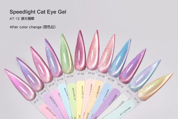 BOKAS AT-12 OEM/ODM 12 Colors Speedlight Cat Eye GeL Nail Polish