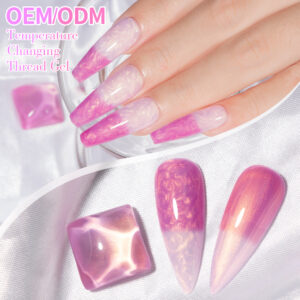 BOKAS AQ-12 OEM/ODM 12 Colors Temperature Change Threaded Gel Nail Polish