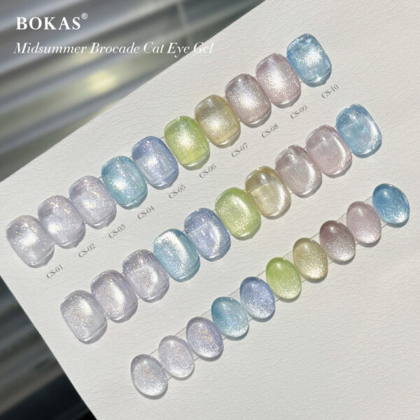 BOKAS CS-10 OEM/ODM 10 Colors Midsummer River Cat Eye Gel Nail Polish