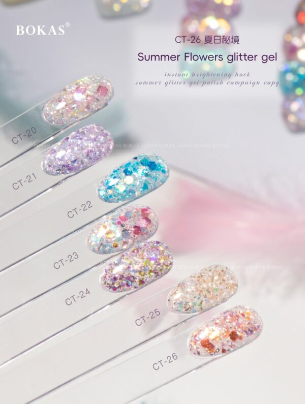 BOKAS CT-26 OEM/ODM 26 Colors Summer Flowers Cat Eye GeL Nail Polish