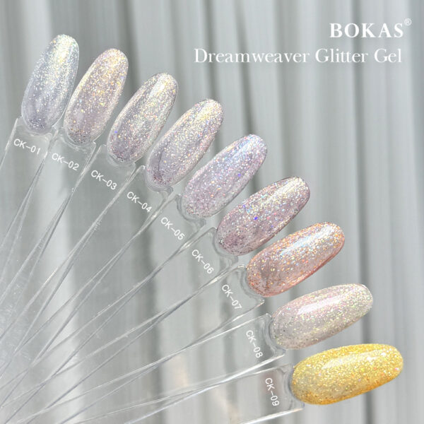 BOKAS CK-18 OEM/ODM 18 Colors Dreamweaver Glitter Gel Nail Polish