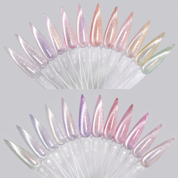 BOKAS BQ-24 OEM/ODM 24 Colors Dreamy Diamond Cat Eye Gel Nail Polish