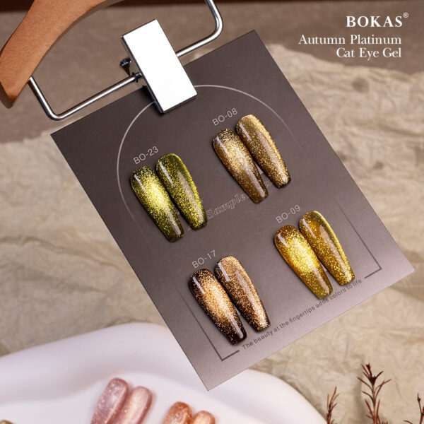 BOKAS BO-24 OEM/ODM 24 Colors Autumn Platinum Cat Eye GeL Nail Polish
