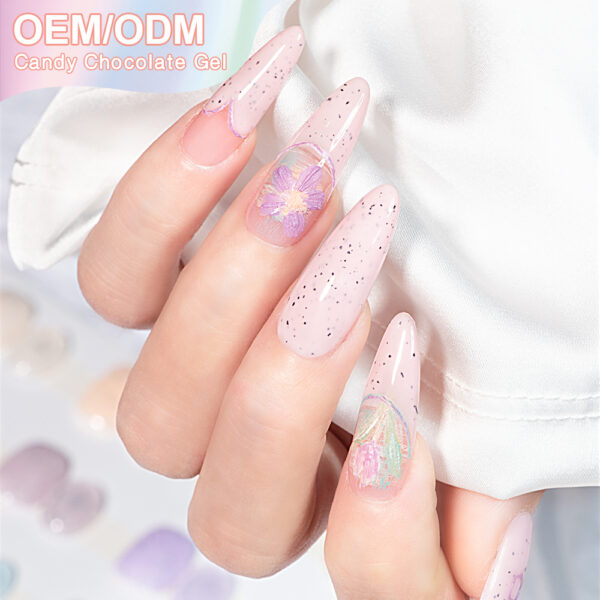 BOKAS AX-20 OEM/ODM 20 Colors Candy Chocolate Glitter Gel Nail Polish