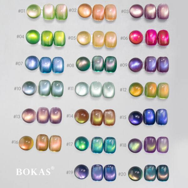BOKAS CS-20 OEM/ODM 20 Colors Colorful Fruit Cat Eye Gel Nail Polish