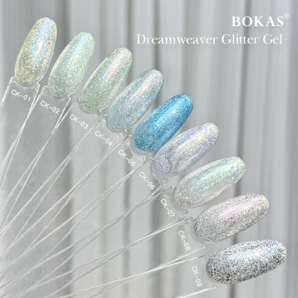 BOKAS CK-18 OEM/ODM 18 Colors Dreamweaver Glitter Gel Nail Polish
