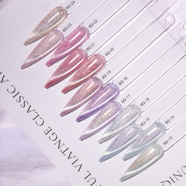 BOKAS BQ-24 OEM/ODM 24 Colors Dreamy Diamond Cat Eye Gel Nail Polish