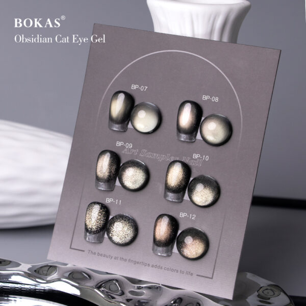 BOKAS BP-12 OEM/ODM 12 Colors Obsidian Cat Eye GeL Nail Polish