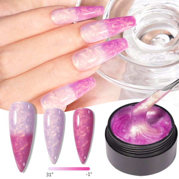 BOKAS AQ-12 OEM/ODM 12 Colors Temperature Change Threaded Gel Nail Polish
