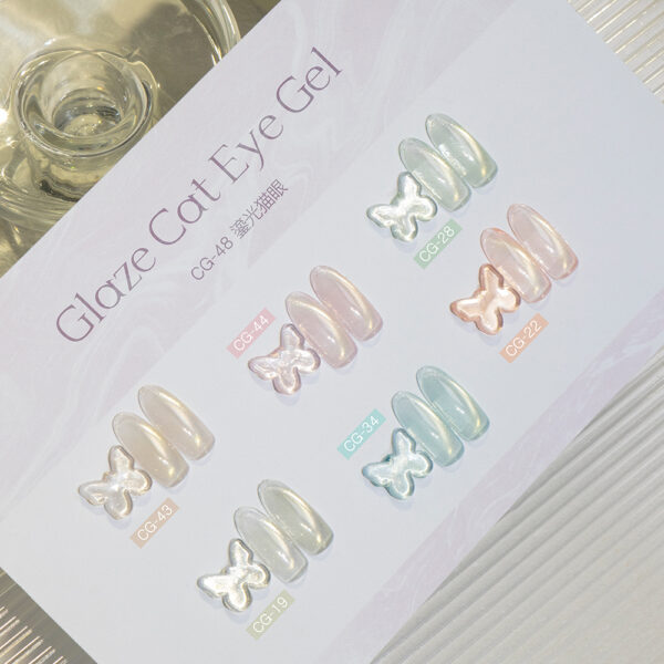 BOKAS CG-48 OEM/ODM 48 Colors Glaze Cat Eye Gel Nail Polish