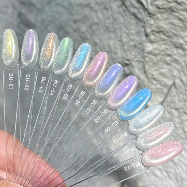 BOKAS BU-12 OEM/ODM 12 Colors Midnight Cat Eye Gel Nail Polish
