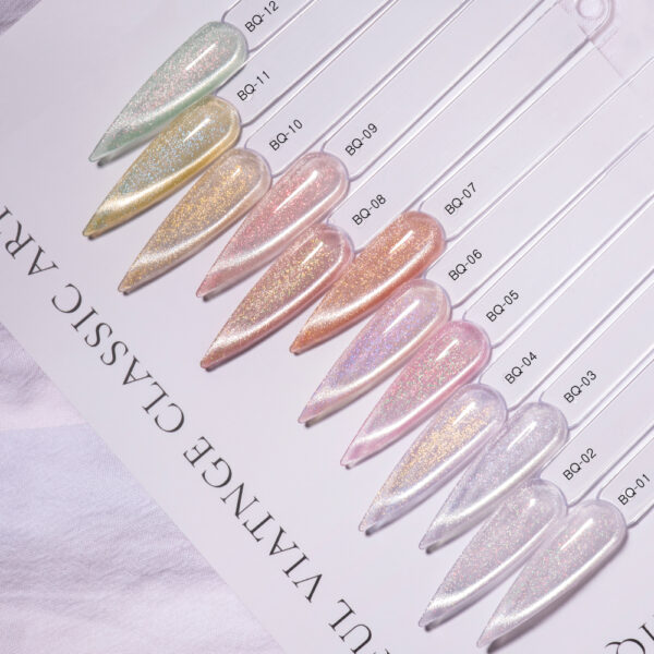BOKAS BQ-24 OEM/ODM 24 Colors Dreamy Diamond Cat Eye Gel Nail Polish