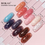 BOKAS BA-12 OEM/ODM 12 Colors Snowflake Coconut Glitter Gel Nail Polish