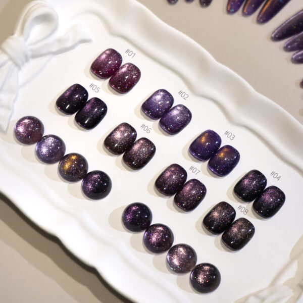 BOKAS CU-08 OEM/ODM 8 Colors Amethyst Star Cat Eye GeL Nail Polish