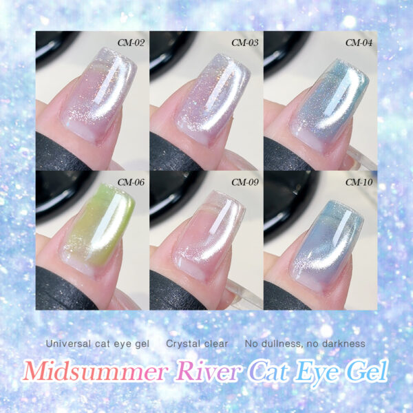 BOKAS CS-10 OEM/ODM 10 Colors Midsummer River Cat Eye Gel Nail Polish