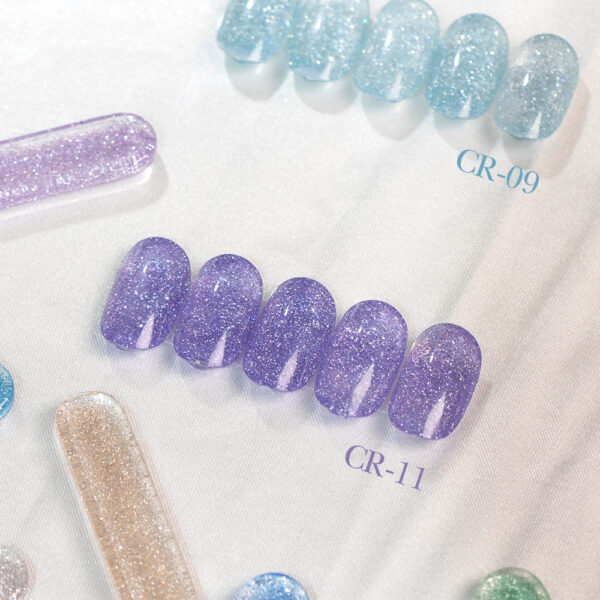 BOKAS CR-20 OEM/ODM 20 Colors Disco glitter White Diamond Reflective Gel Nail Polish