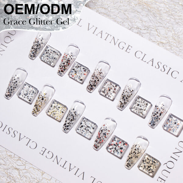 BOKAS CB-10 OEM/ODM 10 Colors Grace Glitter Gel Nail Polish