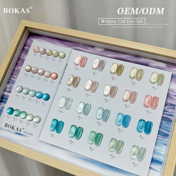 BOKAS BZ-130 OEM/ODM 130 Colors Watery Cat Eye Gel Nail Polish