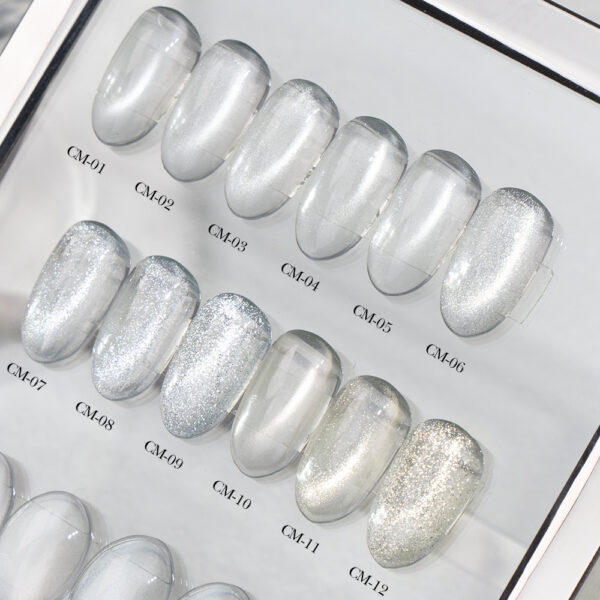 BOKAS CM-12 OEM/ODM 12 Colors White Moonlight Cat Eye Gel Nail Polish