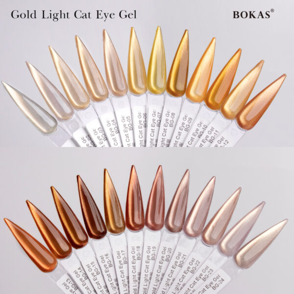 BOKAS BG-48 OEM/ODM 48 Colors Gold Light Cat Eye GeL Nail Polish