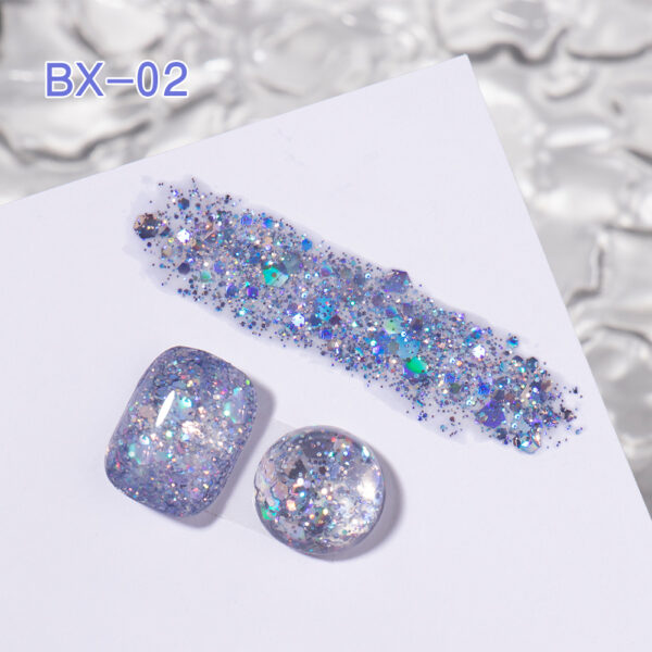 BOKAS BX-12 OEM/ODM 12 Colors Rainbow Glitter Gel Nail Polish