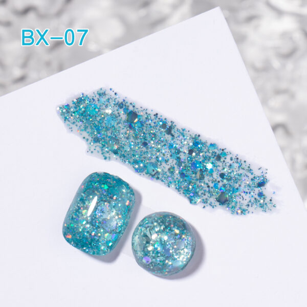 BOKAS BX-12 OEM/ODM 12 Colors Rainbow Glitter Gel Nail Polish