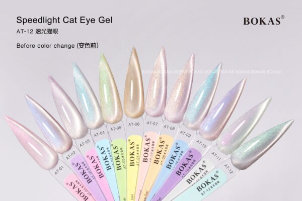 BOKAS AT-12 OEM/ODM 12 Colors Speedlight Cat Eye GeL Nail Polish