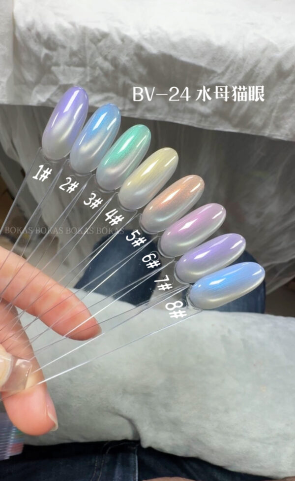 BOKAS BV-24 OEM/ODM 24 Colors Jellyfish Cat Eye Gel Nail Polish