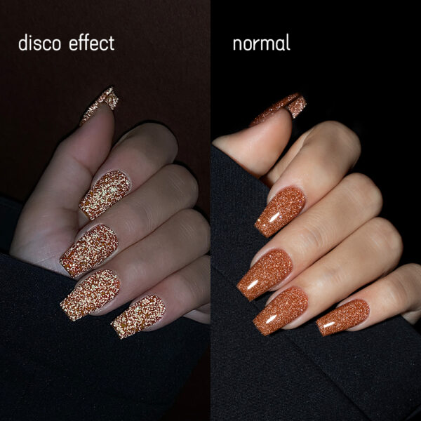 BOKAS BB-12 OEM/ODM 12 Colors Diamond Reflective Caramel Series Disco Gel Nail Polish