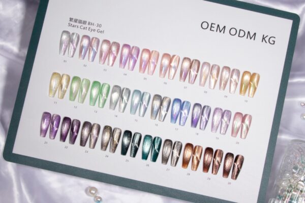 BOKAS BH-30 OEM/ODM 30 Colors Stars Cat Eye GeL Nail Polish