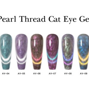 BOKAS AV-12 OEM/ODM 12 Colors Threaded Cat Eye GeL Nail Polish