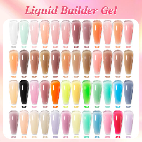 BOKAS OEM/ODM CX-56 Biab Builder Gel 56 Color Painless Liquid Builder Gel
