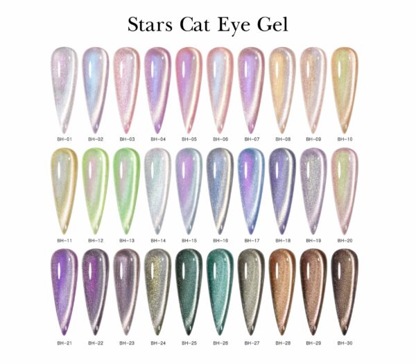 BOKAS BH-30 OEM/ODM 30 Colors Stars Cat Eye GeL Nail Polish